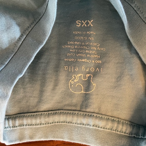 Ivory Ella Fit Doodle Long Sleeve Tee in Stillwater XXS - Picture 7 of 8